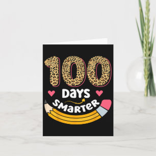 Tarjeta 100 días más inteligentes 100 días para los niños