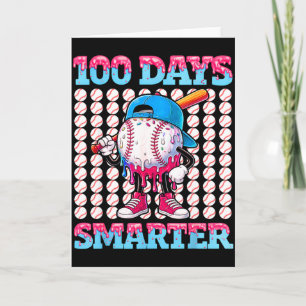 Tarjeta 100 Días Más Inteligentes Beisbol Drip Boys 100 Dí