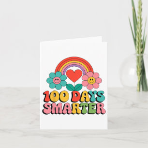Tarjeta 100 días más inteligentes de enseñanza en el arco