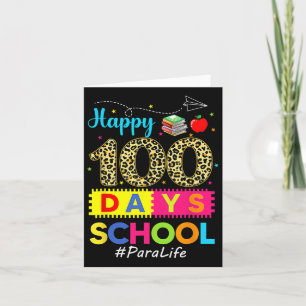 Tarjeta 100 días más inteligentes de escuela para la vida