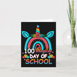 Tarjeta 100 días más inteligentes de Rainbow Unicorn 100 d