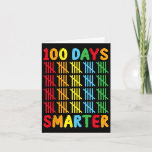 Tarjeta 100 Días Más Inteligentes Divertido Profesor Y Est