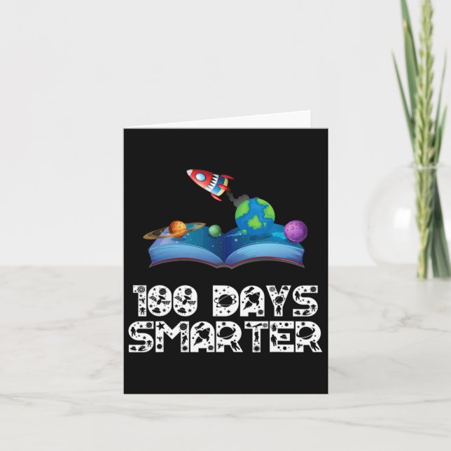 Tarjeta 100 Días Más Inteligentes Espacio 100º Día De La E (Anverso)