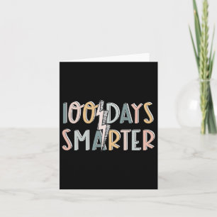 Tarjeta 100 días más inteligentes para estudiantes 100 día
