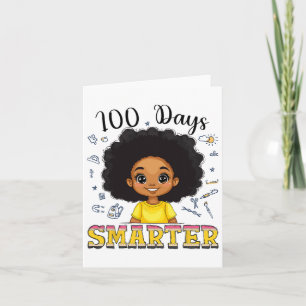 Tarjeta 100 días más inteligentes para los Chicas africano