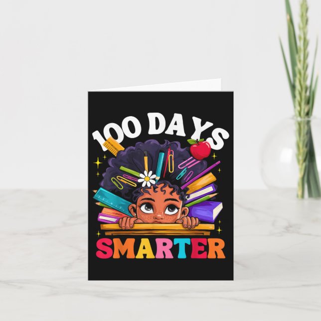 Tarjeta 100 días más inteligentes para los Chicas africano (Anverso)