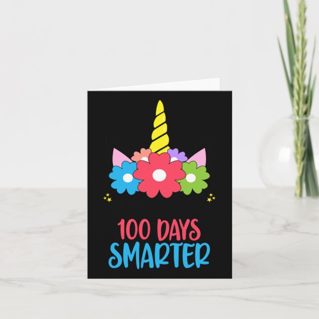 Tarjeta 100 días más inteligentes para los Chicas de Unico (Anverso)