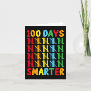 Tarjeta 100 días más inteligentes para profesores y estudi