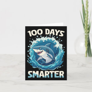 Tarjeta 100 días más inteligentes y divertidos tiburones 1