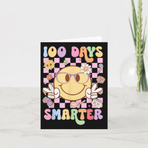 Tarjeta 100 días más inteligentes y felices 100 días de cl