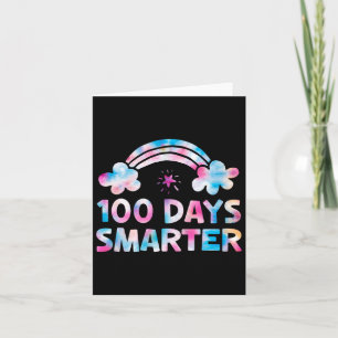 Tarjeta 100 días niños Chicas más inteligentes 100 días