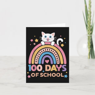 Tarjeta 100 días niños Chicas más inteligentes Kitten Cat