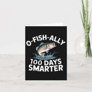 Tarjeta 100 días niños Chicas más inteligentes pescando 10