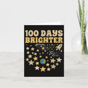 Tarjeta 100 días niños más brillantes 100 días de estrella