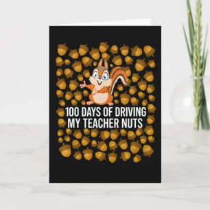 Tarjeta 100 Días Volviendo Loca a Mi Profesora Ardilla Div