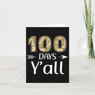 Tarjeta 100 días y todos en el 100° día de clases