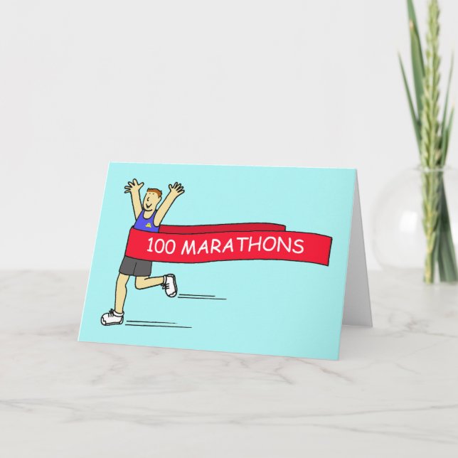 Tarjeta 100 Felicitaciones a Marathon por Él (Anverso)