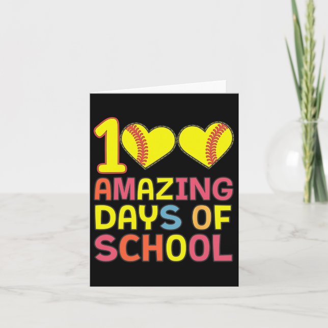 Tarjeta 100 Increíbles Días De Estudiante De Softbyll (Anverso)