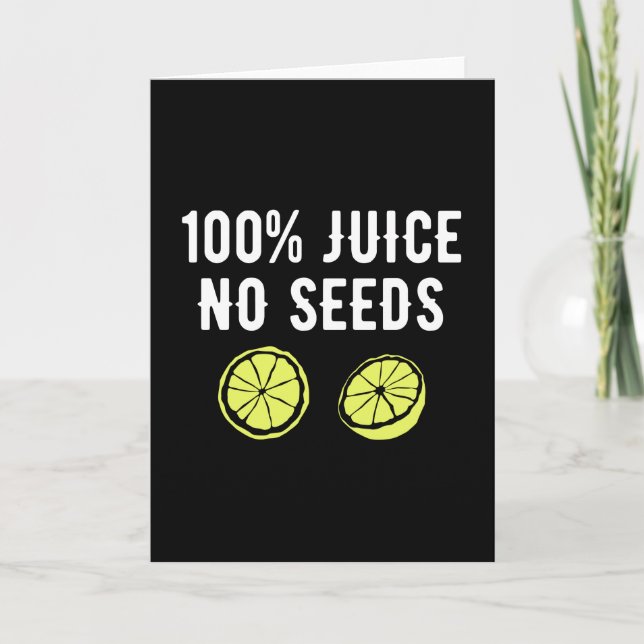 Tarjeta 100% Jugo sin Semillas (Anverso)