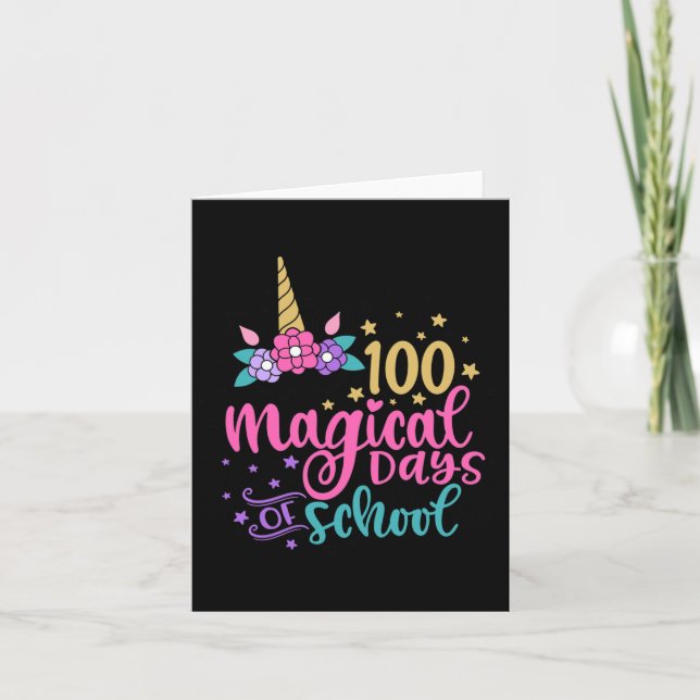 Tarjeta 100 Mágicos Días Escolares (Anverso)