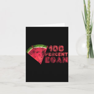 Tarjeta 100 por ciento vegano verano sandía amante de la f