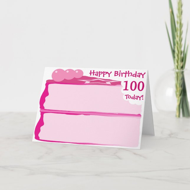 Tarjeta 100o cumpleaños feliz (Anverso)