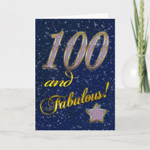 Tarjeta 100o cumpleaños para alguien fabuloso