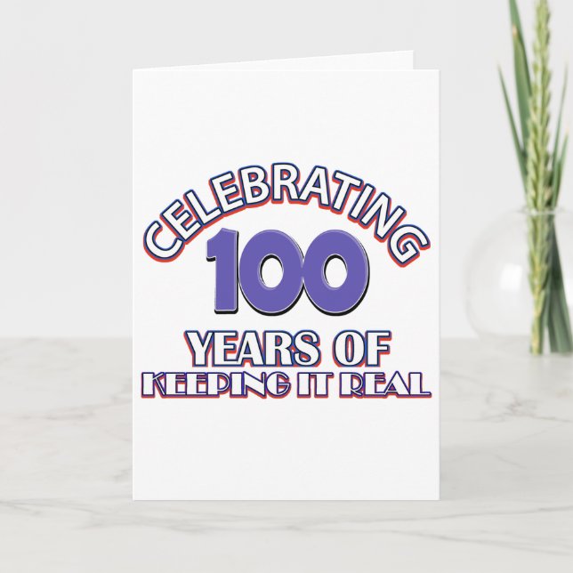 Tarjeta 100os diseños divertidos del cumpleaños (Anverso)