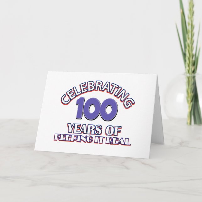 Tarjeta 100os diseños divertidos del cumpleaños (Anverso)