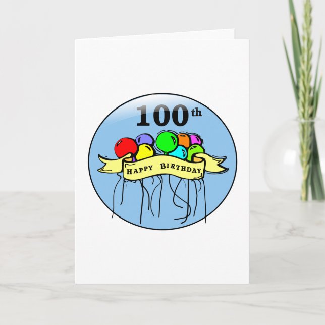 Tarjeta 100os impulsos felices del cumpleaños (Anverso)