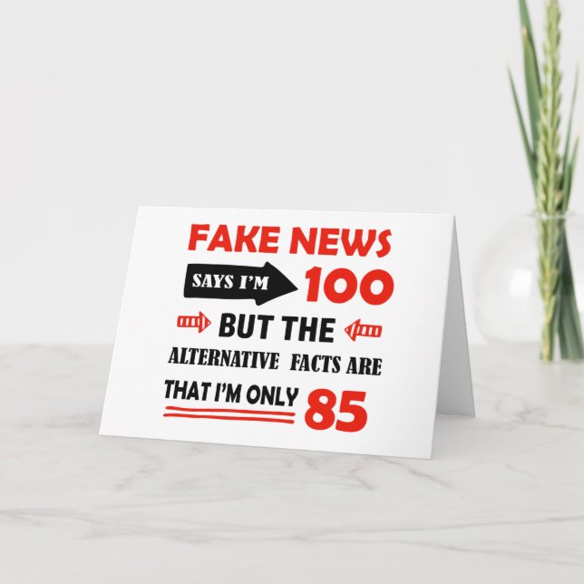 Tarjeta 100os regalos de cumpleaños años (Anverso)
