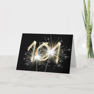 Tarjeta 101.ª estafa de cumpleaños en negro