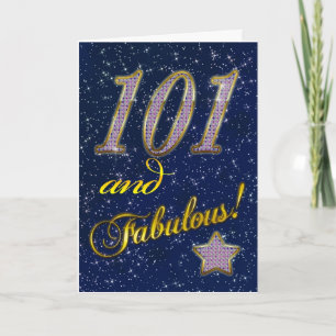 Tarjeta 101° cumpleaños para alguien Fabulous
