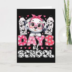 Tarjeta 101 Días Perro Lindo Día 100 De Colegio Chica Prof