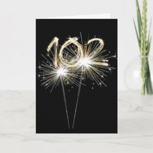 Tarjeta 102.ª estafadora de cumpleaños en negro