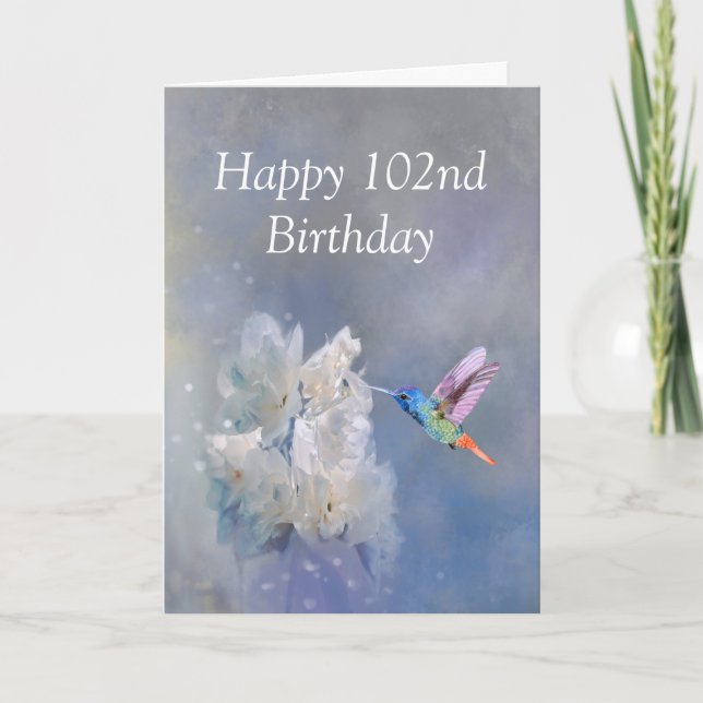 Tarjeta 102 Flores de pájaro Hummingbird  (Anverso)