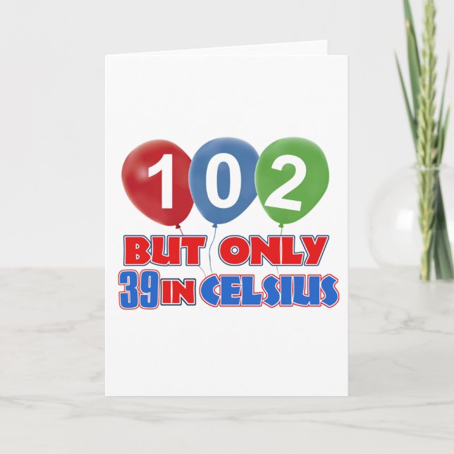 Tarjeta 102os diseños del cumpleaños (Anverso)