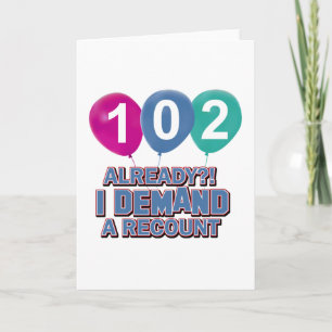 Tarjeta 102os diseños del cumpleaños
