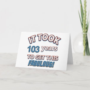 Tarjeta 103 años de diseño