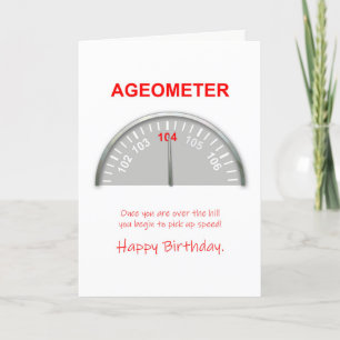 Tarjeta 104o Cumpleaños, lectura de Ageometer