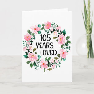 Tarjeta 105 años Mujeres amadas Hombres 105 años Cool 105º