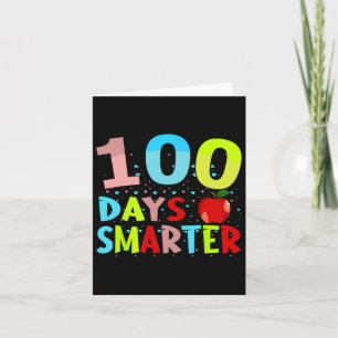 Tarjeta 105 días más inteligente profesor o estudiante 100