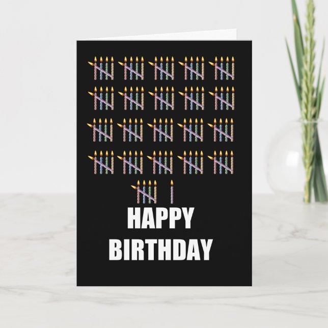 Tarjeta 106º cumpleaños con velas (Anverso)