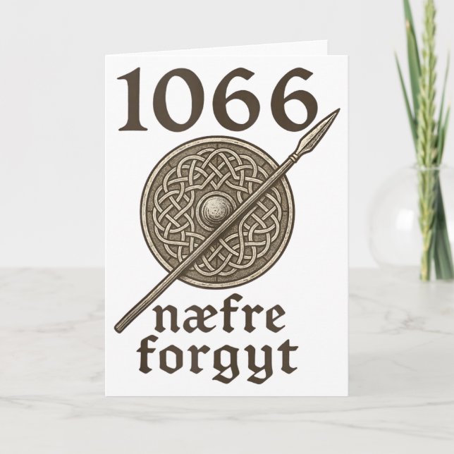 Tarjeta 1066 Naefre Forgyt Nunca Olvides Inglaterra Viking (Anverso)