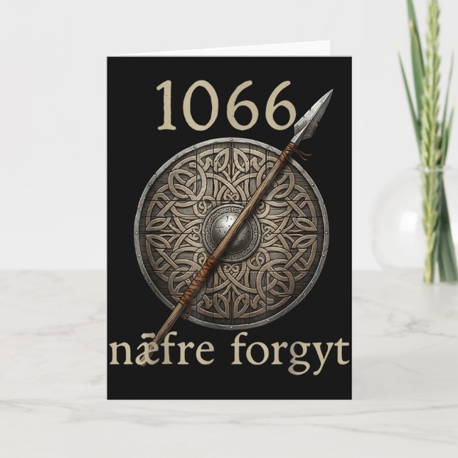 Tarjeta 1066 Naefre Forgyt Nunca Olvides Inglaterra Viking (Anverso)