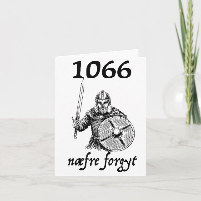 Tarjeta 1066 Nunca Olvides Naefre Forgyt Divertida Histori (Anverso)