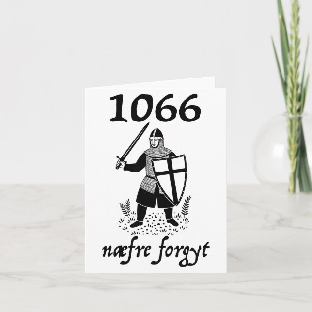 Tarjeta 1066 Nunca Olvides Naefre Forgyt Divertida Histori (Anverso)