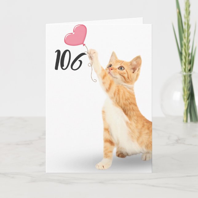 Tarjeta 106.º gatito de tabby (Anverso)