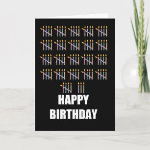 Tarjeta 108º cumpleaños con velas