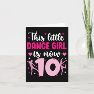 Tarjeta 10.ª Chica de baile de cumpleaños bailarina de die